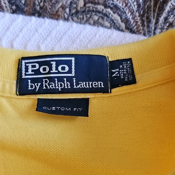 Polo by Ralph Lauren Yellow Cotton Pique Polo Shirt - Picture 2 of 2
